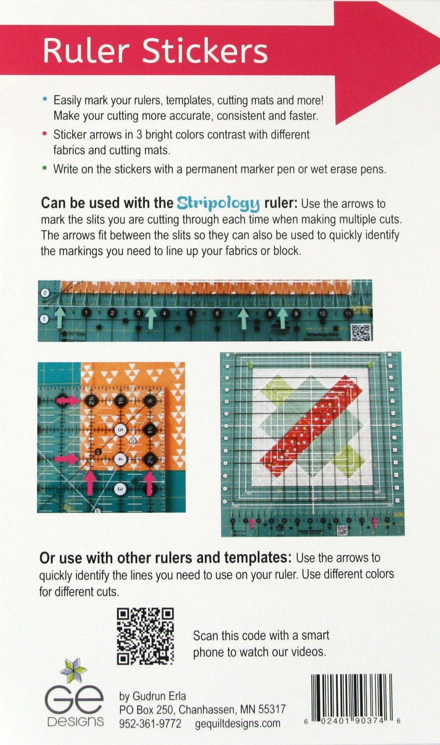 GEasy Ruler Stickers - Tropical Brights palette GE-1100
